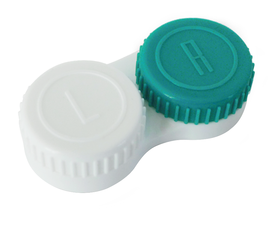 Platte lenshouder – turquoise, 1 stuk